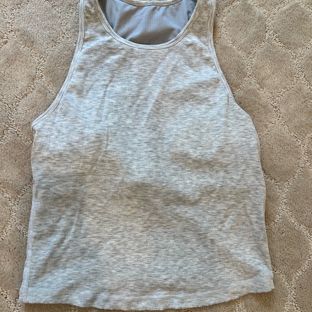 Vuori Gray Fitted Sleeveless Tank Top